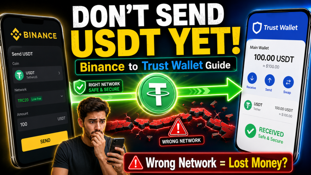 Send USDT From Binance to Trust Wallet